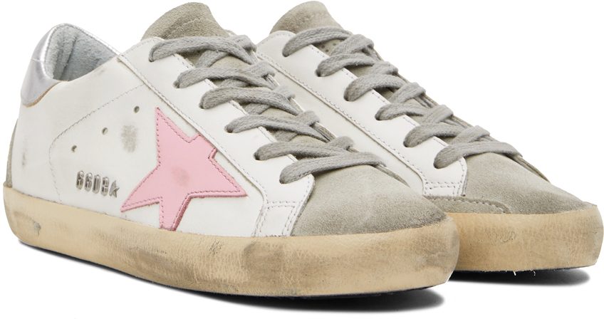 Golden Goose White & Gray Super-Star Classic Sneakers (GWF00102.F002435.81482)