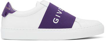 Givenchy White & Purple Elastic Urban Knots Sneakers (BE0005E0EB)