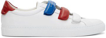 Givenchy White & Red Velcro Urban Knots Sneakers (BH002GH0NR)