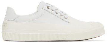 Dries Van Noten White Calfskin Low-Top Sneakers (MS27/131 QU132)