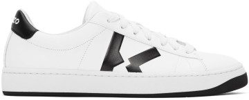 Kenzo White K-Logo Kourt Sneakers (FA62SN170L50)