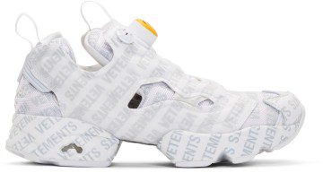 VETEMENTS White Reebok Classics Edition Logo Emoji Instapump Fury Sneakers (CN3765)