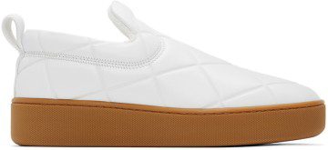 Bottega Veneta White ‘The Quilt’ Sneakers (639736 – V02X0)