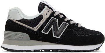 New Balance Black 574 Sneakers (WL574EVB)