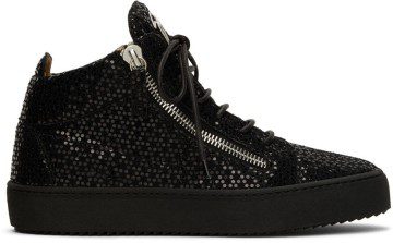 Giuseppe Zanotti Black & Gold Kriss Sneakers (RU20010-X1374)
