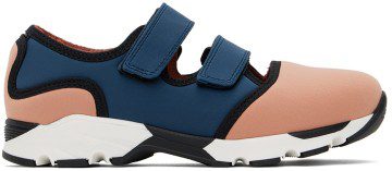 Marni Kids Pink & Navy Velcro Scuba Sneakers (69004)