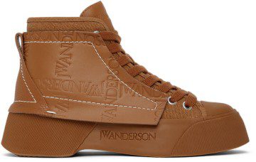 JW Anderson Tan Chunky High-Top Sneakers (ANW37000A 15027)