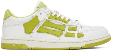 AMIRI Green & White Low Skel Low-Top Sneakers (PF22MFS003-146)