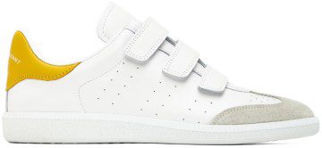 Isabel Marant White & Yellow Beth Sneakers (22ABK0031-22A084S)