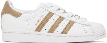 adidas Originals White & Beige Superstar W Sneakers (GZ0868)