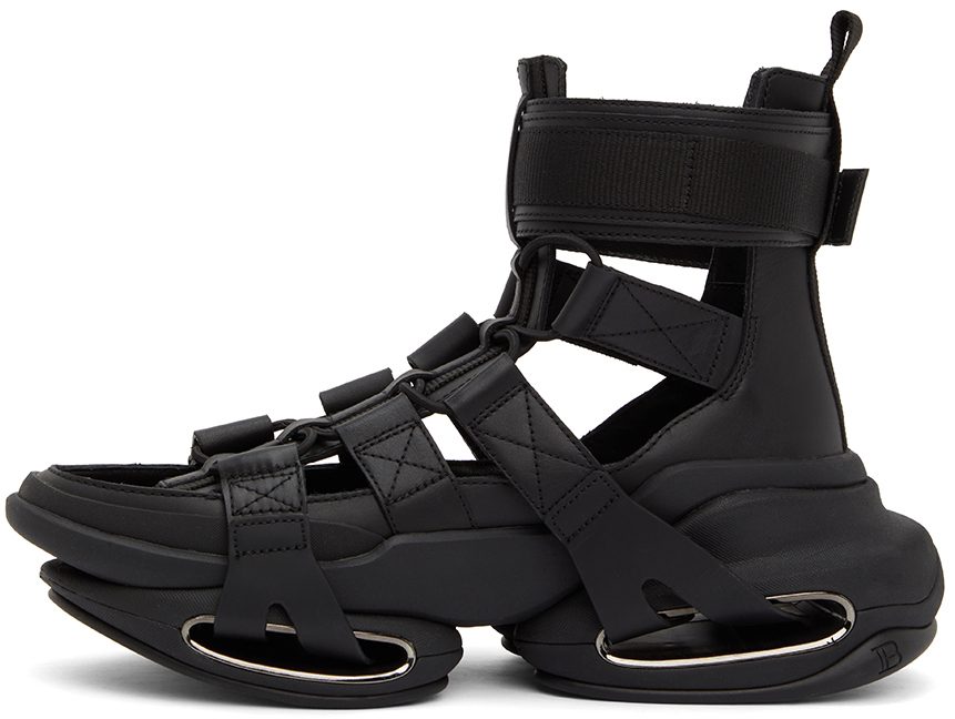 Balmain Black B-Bold Sandals (XM1VH286LRZL)
