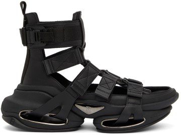 Balmain Black B-Bold Sandals (XM1VH286LRZL)