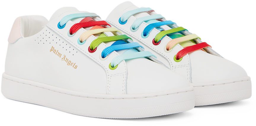 Palm Angels Kids White & Pink Palm 1 Sneakers (PGIA002S22LEA0020130)
