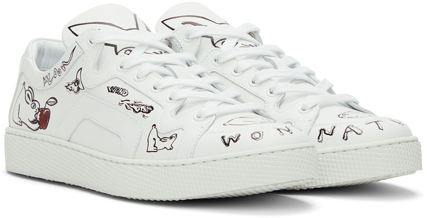 Pierre Hardy Shinsuke Kawahara Editon White Usagi 104 Sneakers (VX02)