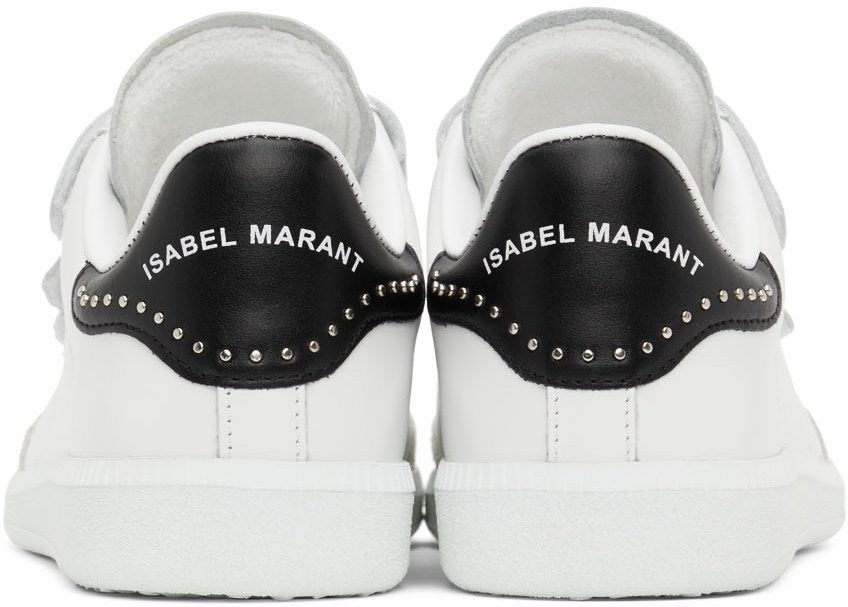 Isabel Marant White & Black Studded Beth Sneakers (BK0031-00M022S)