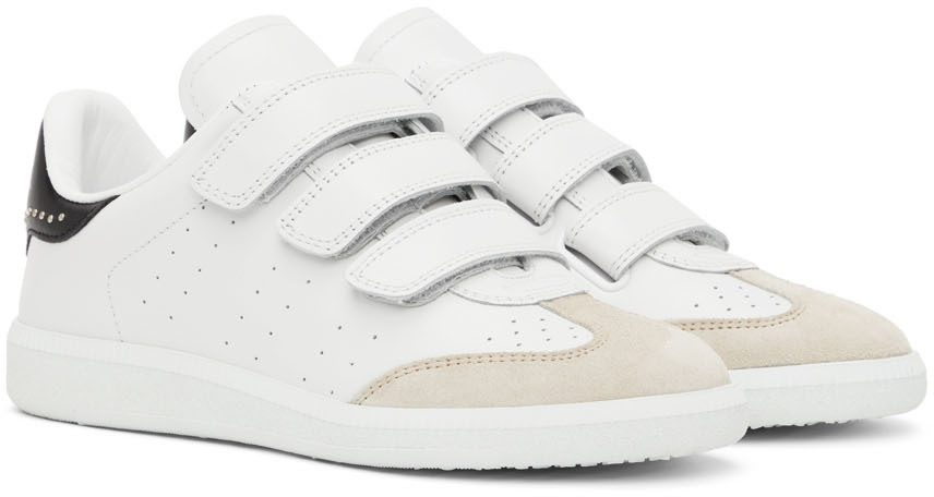 Isabel Marant White & Black Studded Beth Sneakers (BK0031-00M022S)