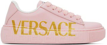 Versace Kids Pink Greca Sneakers (1000888_1A01169_2P500)