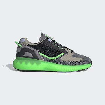 adidas ZX 5K BOOST Grey Three / Core Black / Screaming Green (GV7701)