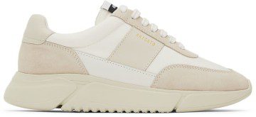 Axel Arigato White & Taupe Genesis Vintage Runner Sneakers (84077)