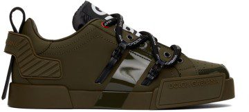 Dolce & Gabbana Black Portofino Sneakers (CS1783 AJ986)