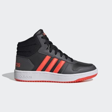 adidas Hoops 2.0 Mid Core Black / Solar Red / Grey Six (GZ7768)