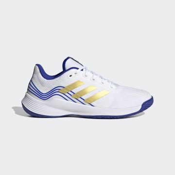 adidas Novaflight Volleybalschoenen Cloud White / Matte Gold / Lucid Blue (HQ3514)