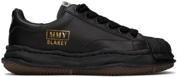 Miharayasuhiro Black Leather Blakey OG Sneakers (A06FW702)