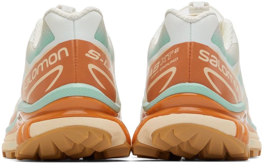 Salomon Beige & Orange XT-6 Skyline Sneakers (L41629800)