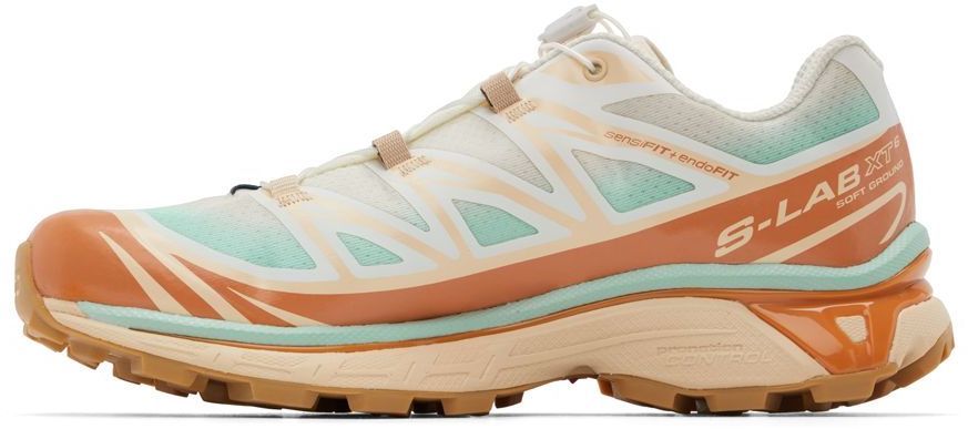 Salomon Beige & Orange XT-6 Skyline Sneakers (L41629800)