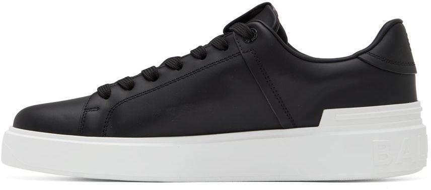 Balmain White B-Court Low-Top Sneakers (YM1VI288LVTR)