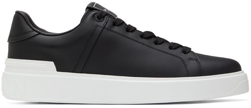 Balmain White B-Court Low-Top Sneakers (YM1VI288LVTR)