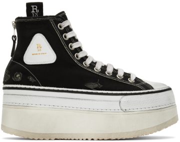 R13 Black Courtney Platform Sneakers (R13S0071-001)