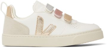 VEJA Kids White & Multicolor V-10 Sneakers (CV0502894C)