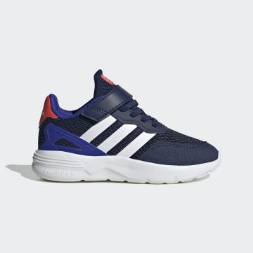 adidas Nebzed Lifestyle Running met Elastische Veters en Klittenband Dark Blue / Cloud White / Lucid Blue (HQ6145)