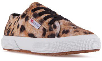 Superga 2750 Kids Print Velvet Lt Beige Leopard (S29656)