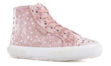 Superga 2795 Kids Velvet Stars Pink Pale Lilac / Pink Smoke Sta (S29692)