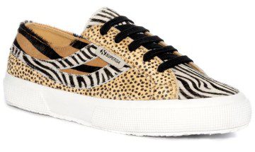Superga 2953 Cotu Ponyhair Cheetah Zebra White (S27837)