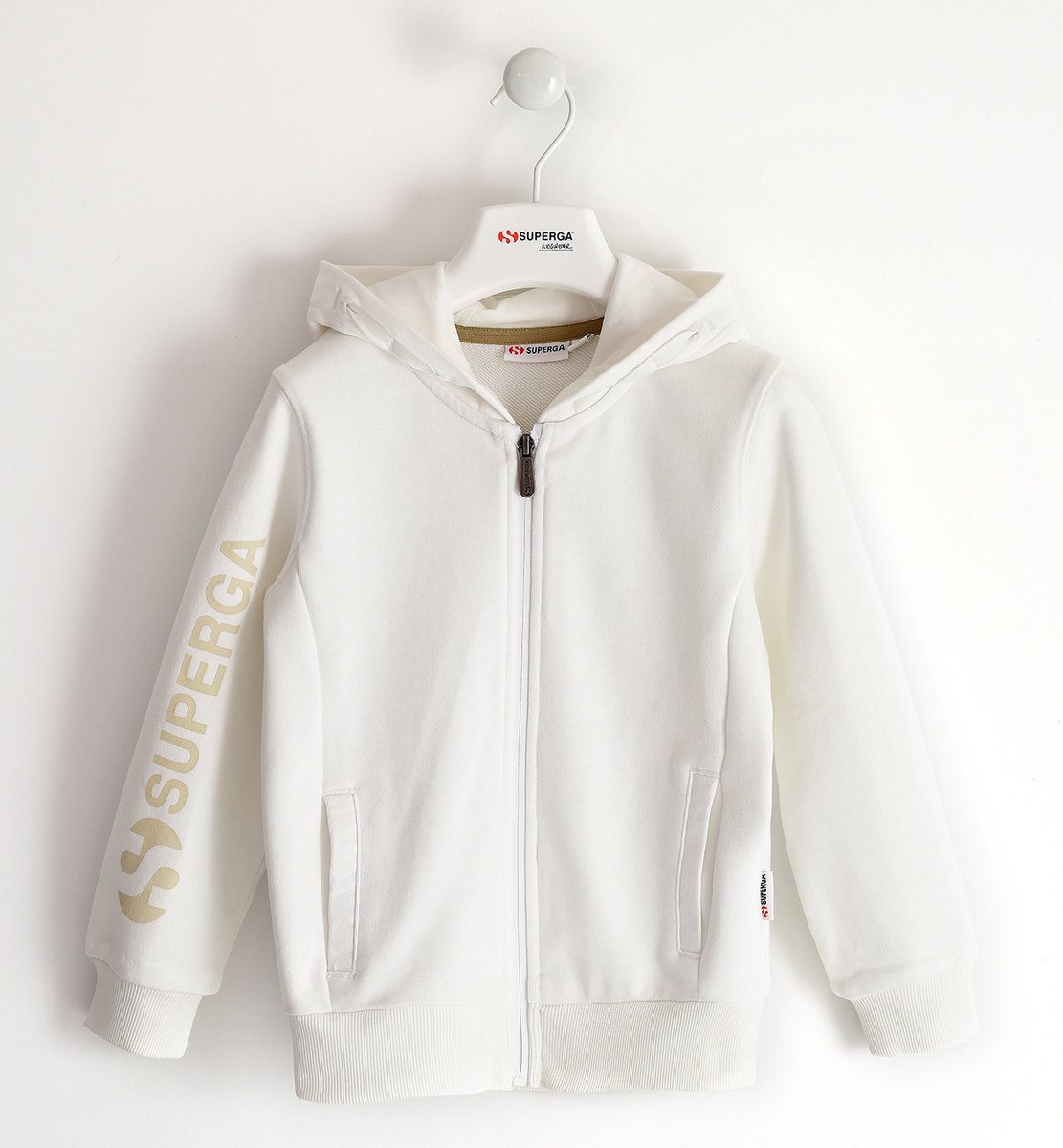 Superga Superga Kids Zip Up Hoodie White (S29945)