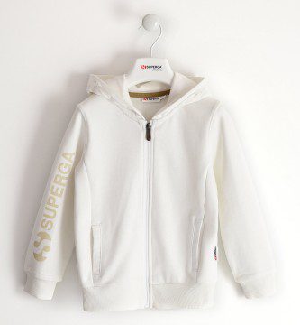 Superga Superga Kids Zip Up Hoodie White (S29943)