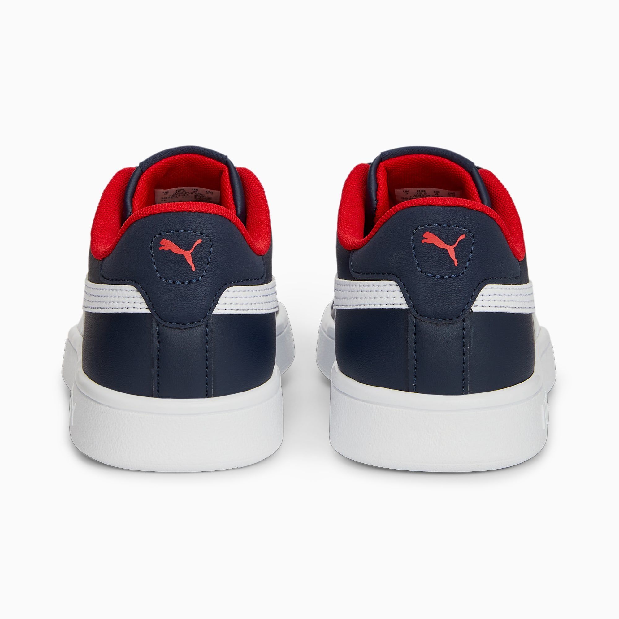 Puma Smash 3.0 Leather Youth Wit/Blauw/Rood (392031-04)