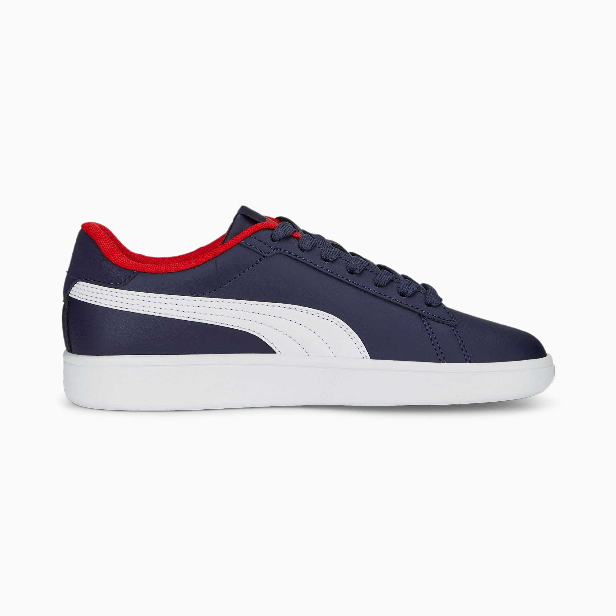 Puma Smash 3.0 Leather Youth Wit/Blauw/Rood (392031-04)
