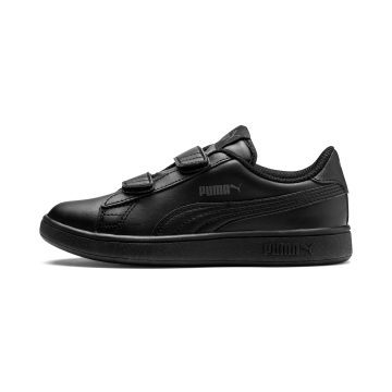 Puma Smash v2 Leather sportscchoenen Zwart (365173-01)