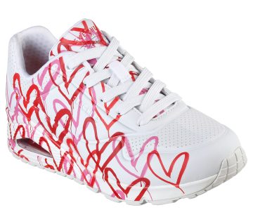 Skechers Skechers x JGoldcrown: Uno – Spread the Love – Wit / Rood / Roze (155507-WRPK)