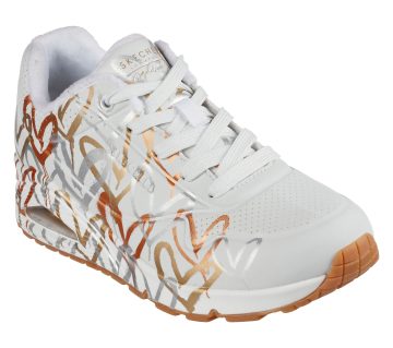 Skechers Skechers x JGoldcrown: Uno – Metallic Love – Wit / Goud (155523-WTGD)