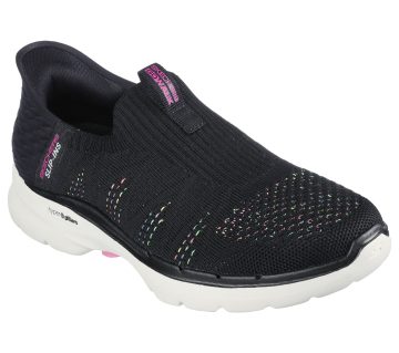 Skechers Skechers Slip-ins: GO WALK 6 – Valentina – Zwart / Multi (124566-BKMT)