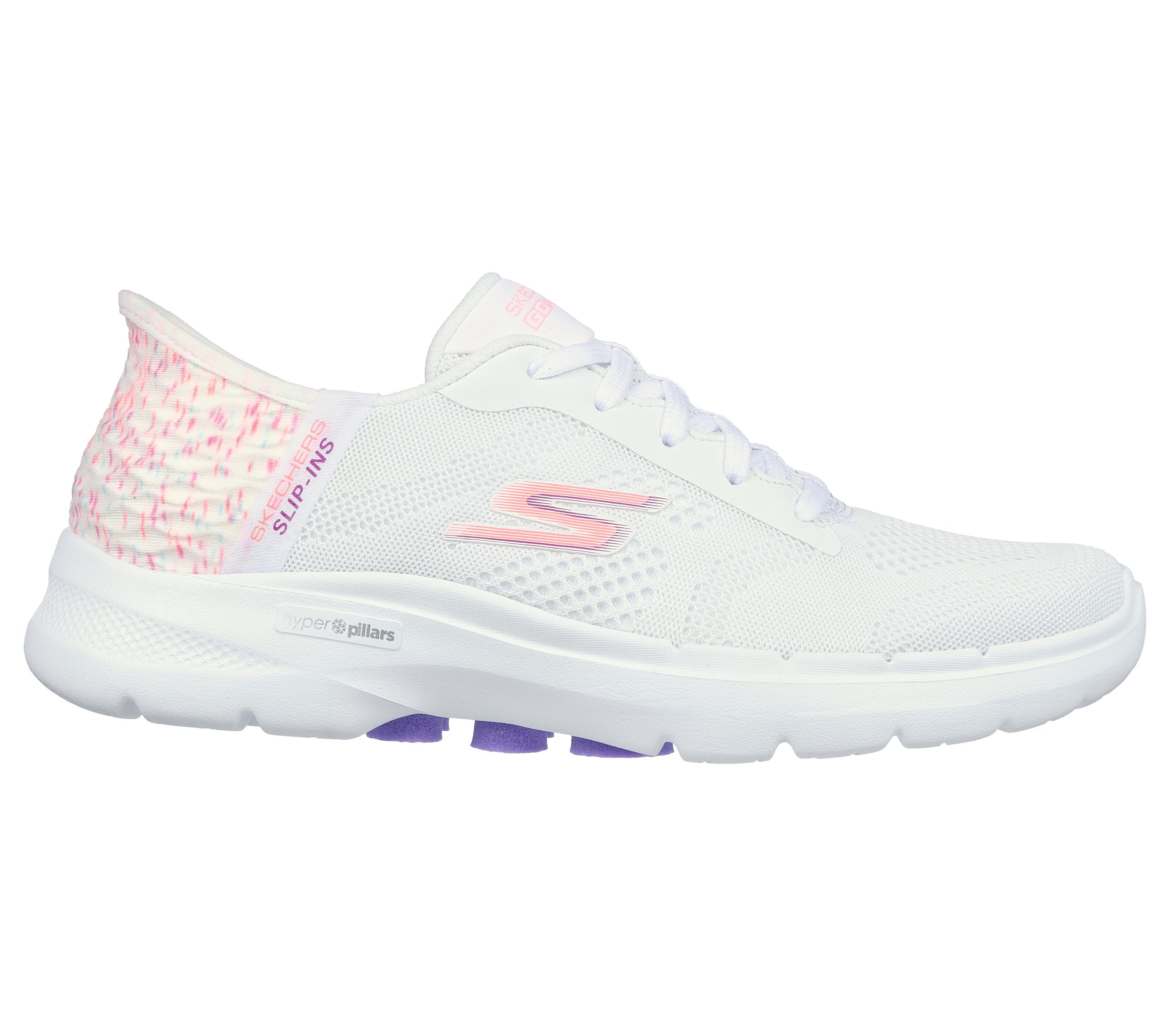 Skechers Skechers Slip-Ins: GO WALK 6 – Vivid Idea – Wit / Multi (124627-WMLT)