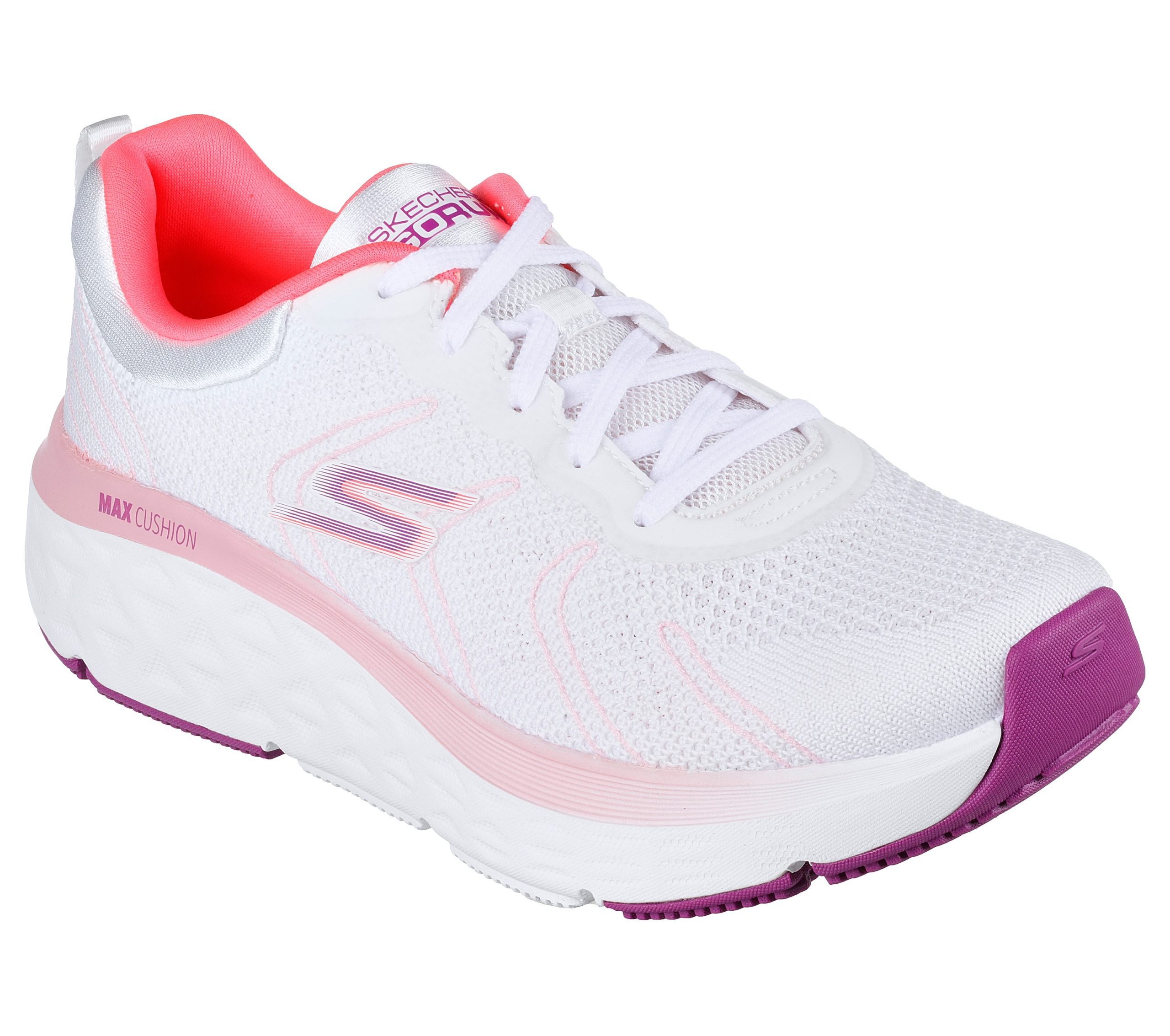 Skechers Skechers Max Cushioning Delta – Wit / Koraal (129120-WCRL)