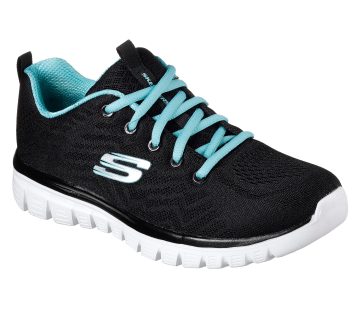 Skechers Graceful – Get Connected – Zwart / Turkoois (12615-BKTQ)