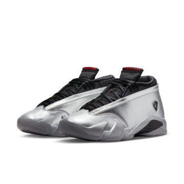 Air Jordan 14 Retro Low Metallic Silver / Wolf Grey / Black / Fire Red (DH4121-060)