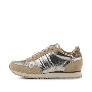 Woden Nora III Metallic Leather Silver (WL627 039)